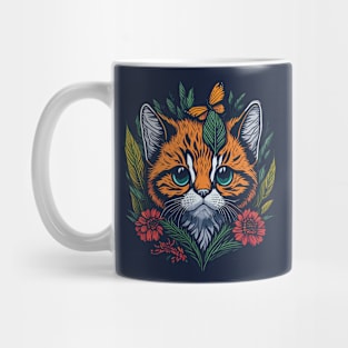 Head Of Flower Cat Mug